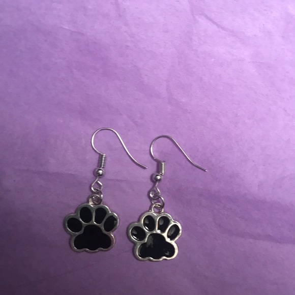 Paw print earrings - Picture 2 of 4